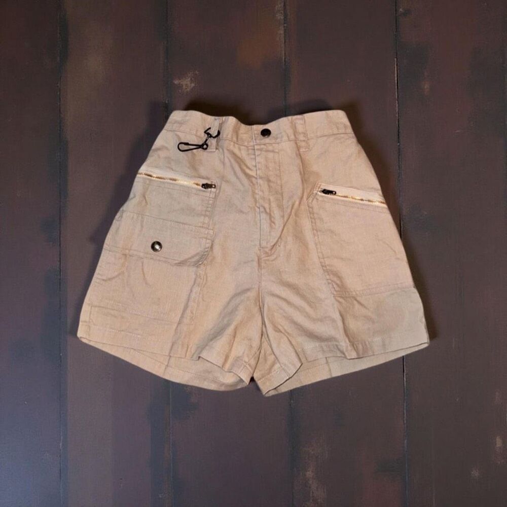 Vintage Boys Hush Puppies Khaki Cargo Shorts Size 14